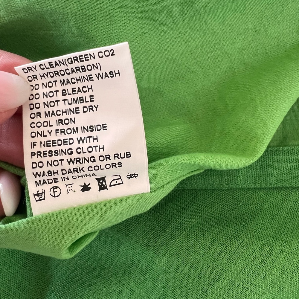 SNDYS. SERENA FLOWY MIDI LINEN STRAPLESS DRESS SMOCKED BACK PANEL SIDE-SLIT NWT - Picture 11 of 11